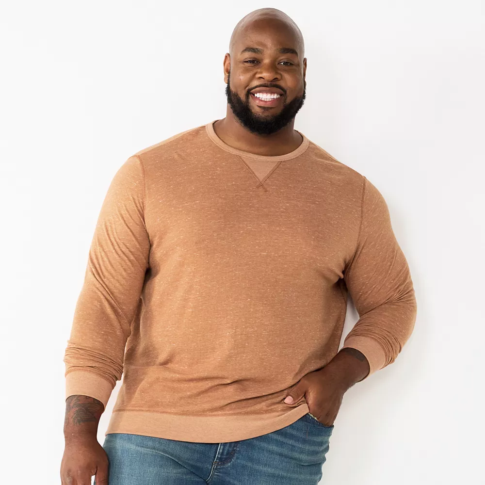 Big & Tall Sonoma Goods For Life® Super Soft Double Knit Crewneck Tee - Image 4