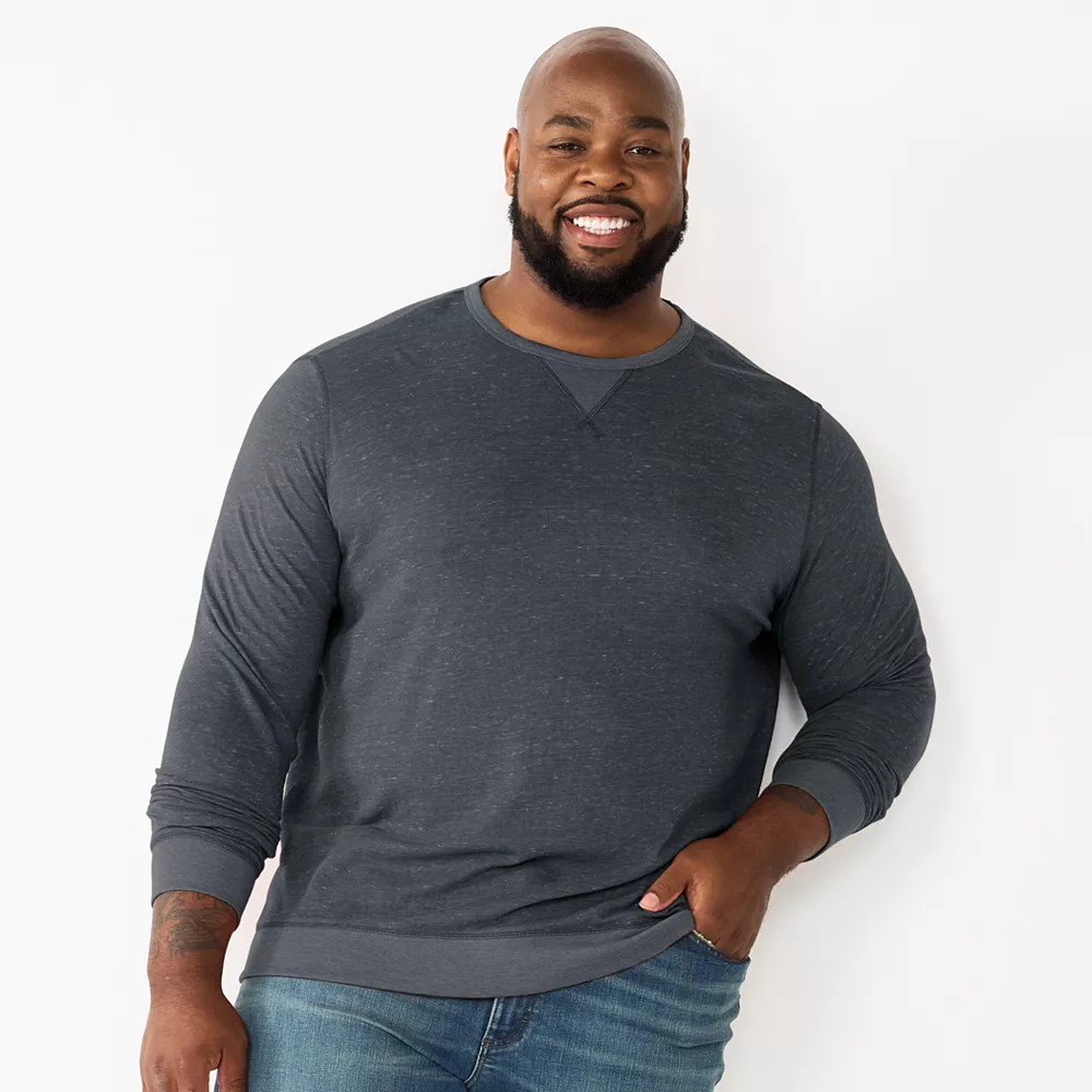 Big & Tall Sonoma Goods For Life® Super Soft Double Knit Crewneck Tee - Image 6