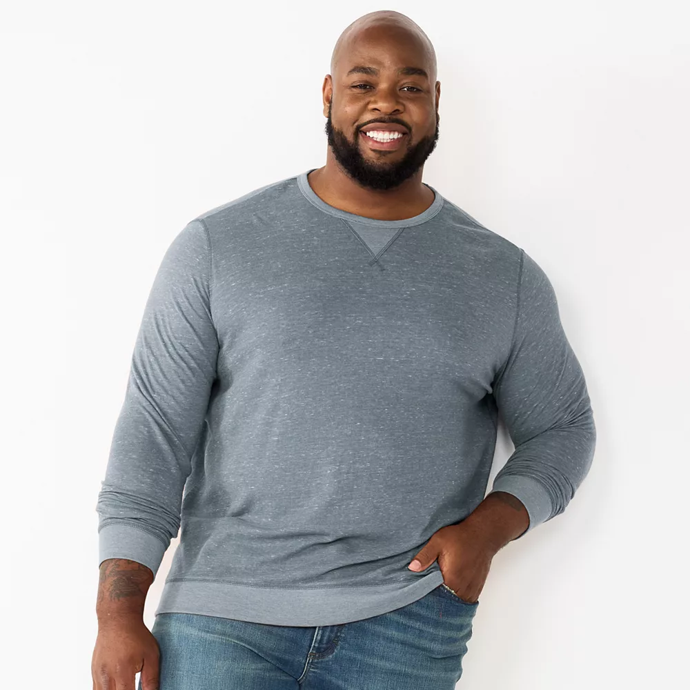 Big & Tall Sonoma Goods For Life® Super Soft Double Knit Crewneck Tee - Image 2