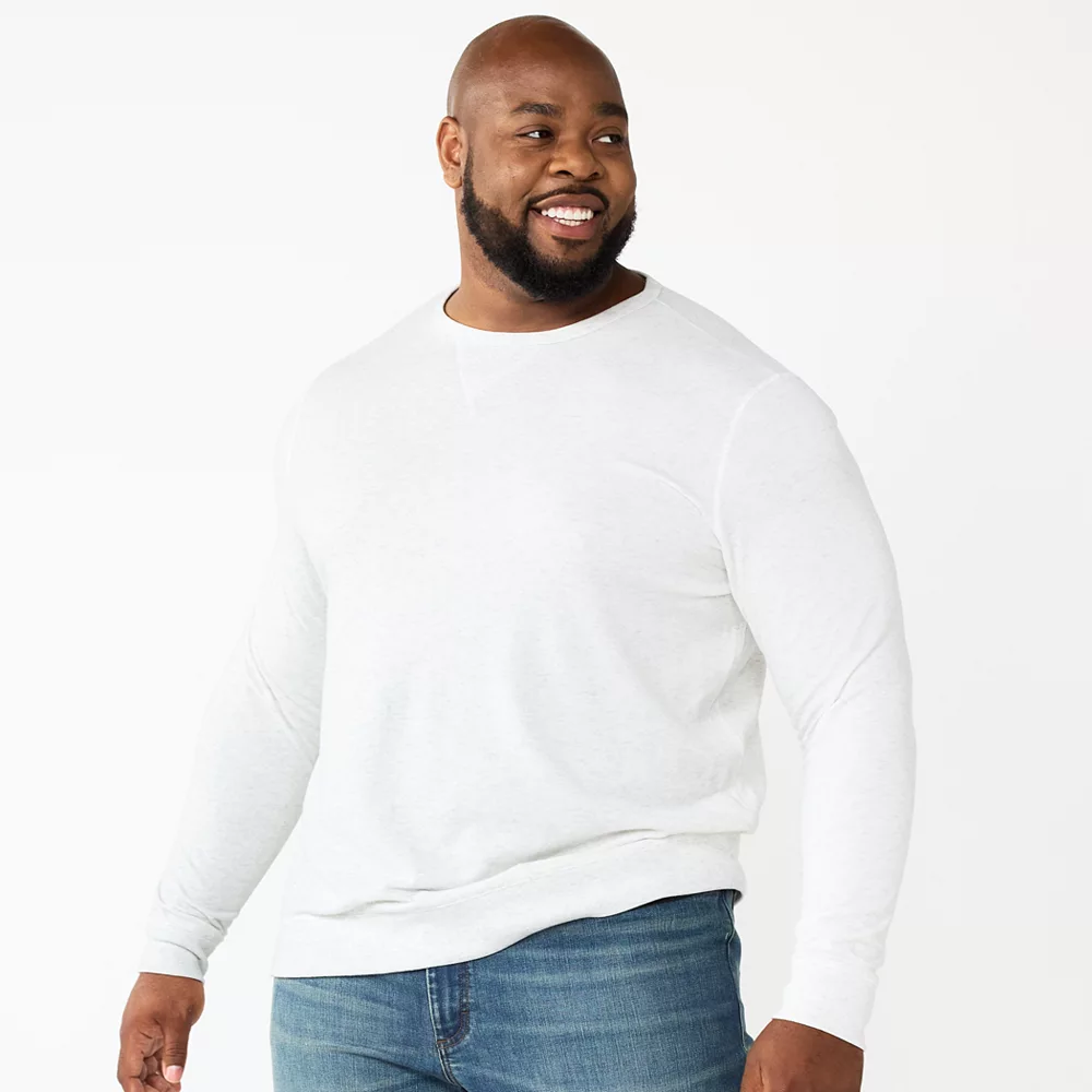 Big & Tall Sonoma Goods For Life® Super Soft Double Knit Crewneck Tee - Image 3