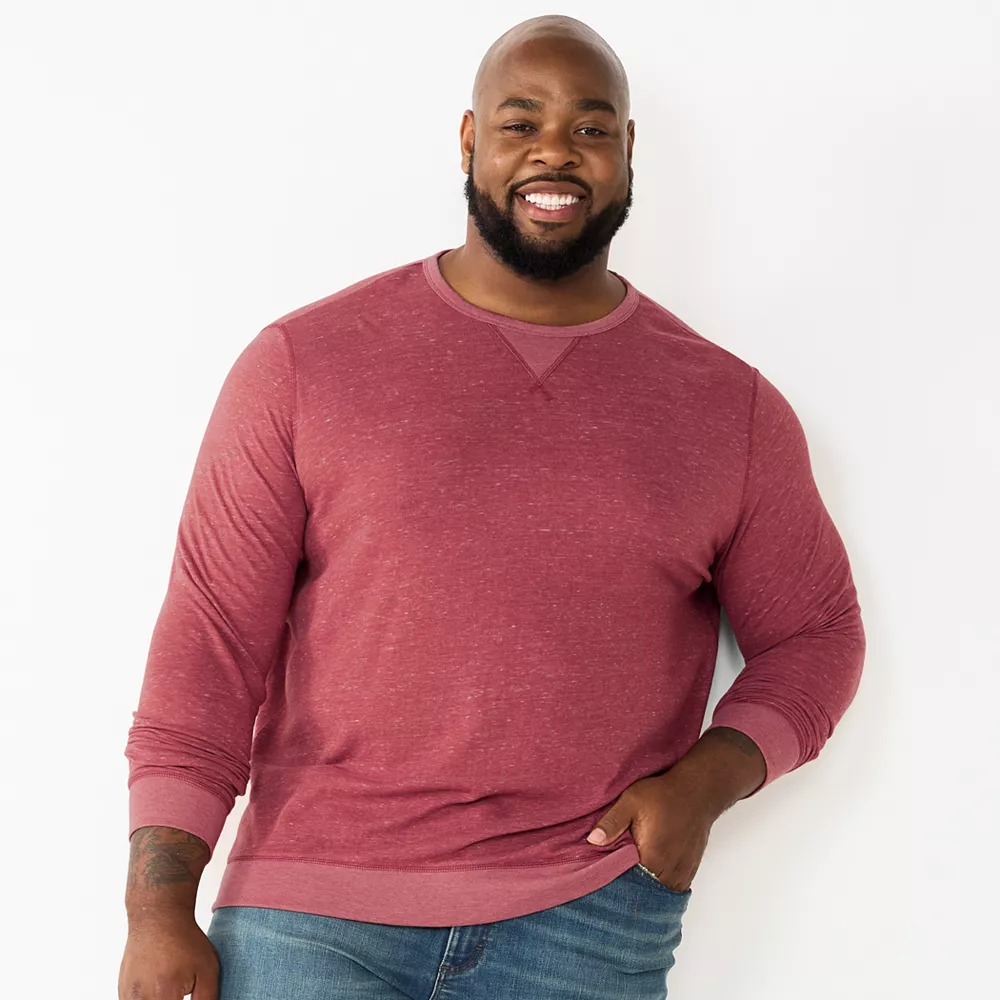 Big & Tall Sonoma Goods For Life® Super Soft Double Knit Crewneck Tee - Image 8