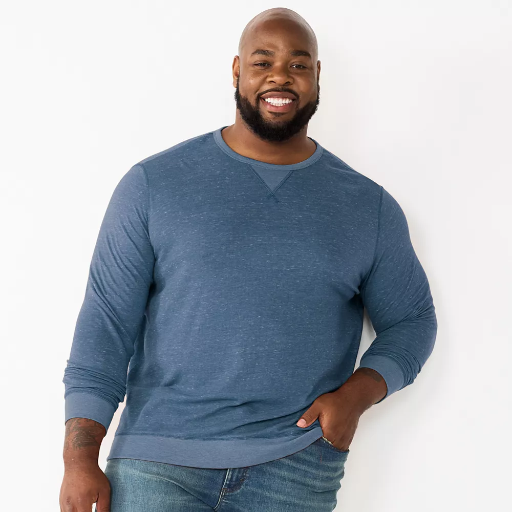 Big & Tall Sonoma Goods For Life® Super Soft Double Knit Crewneck Tee - Image 11