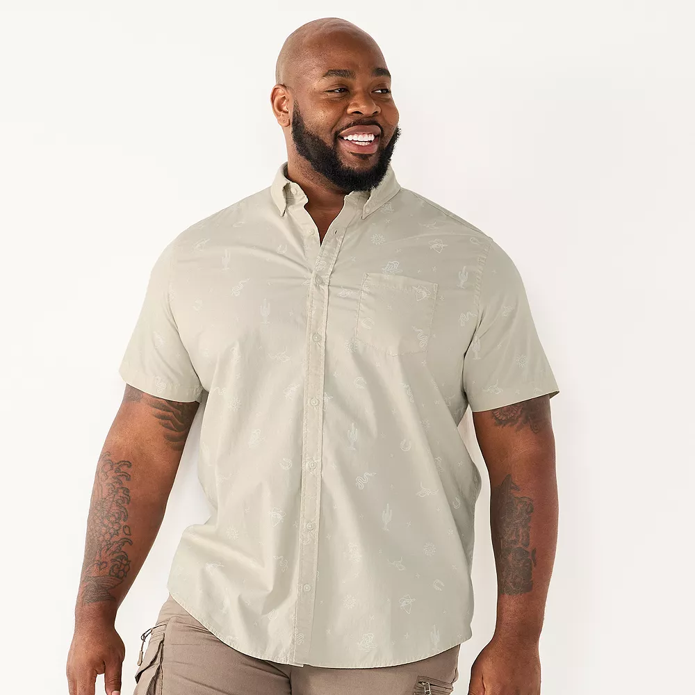 Big & Tall Sonoma Goods For Life® Poplin Button-Down Shirt