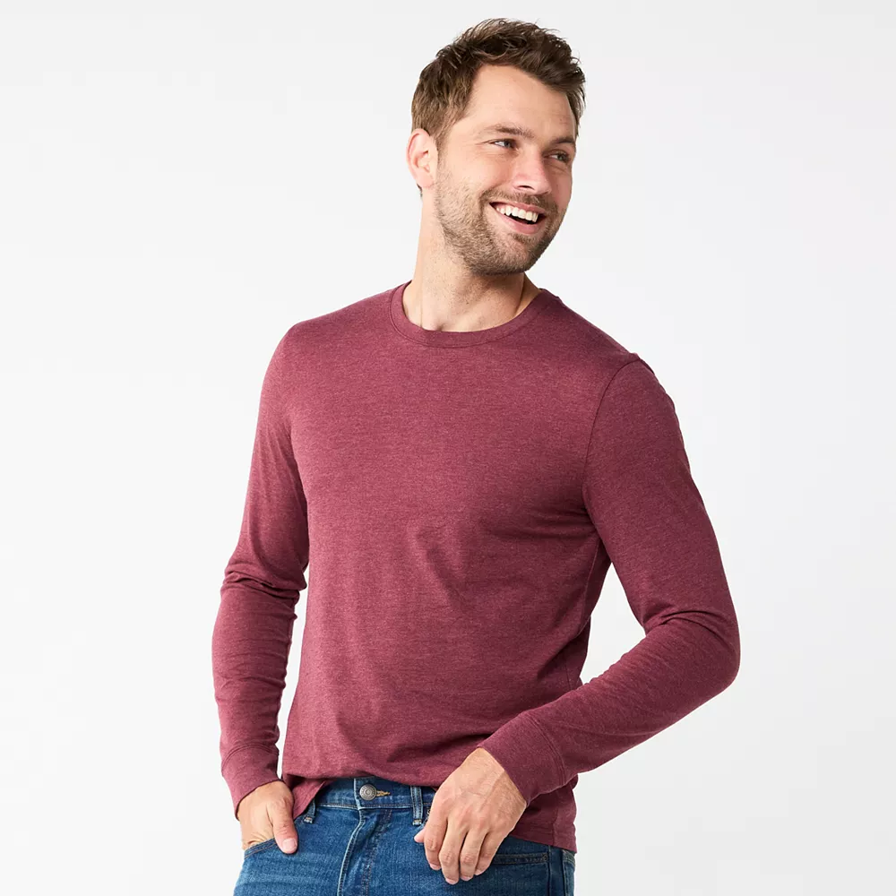 Men's Sonoma Goods For Life® Supersoft Long Sleeve Crewneck Tee 4 Men's Sonoma Goods For Life® Supersoft Long Sleeve Crewneck Tee - Image 2