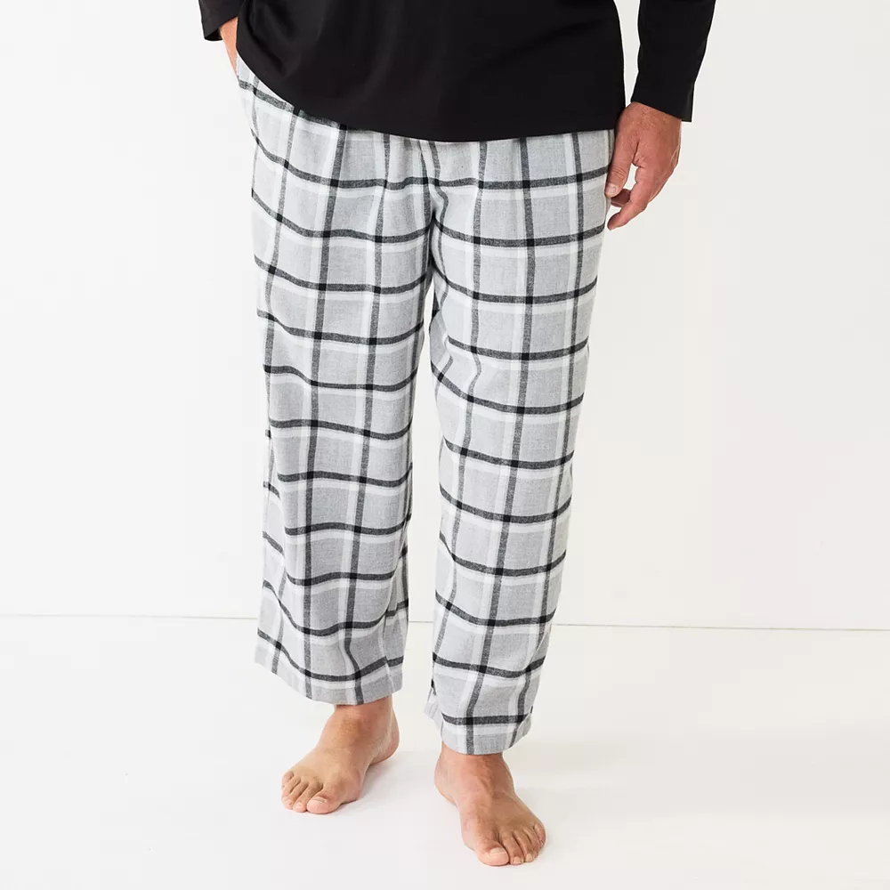 Big & Tall Sonoma Goods For Life® Crewneck Tee & Flannel Pants Sleep Set - Image 7
