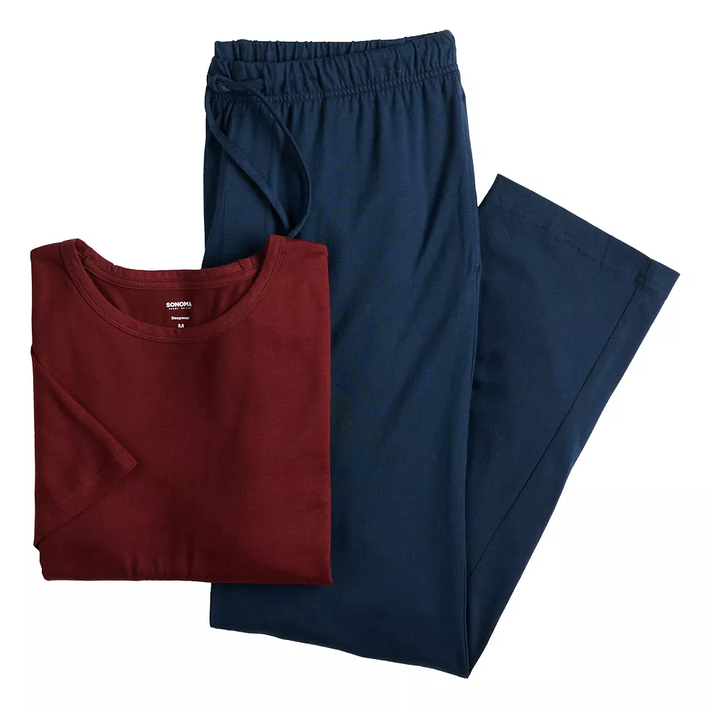 Men's Sonoma Goods For Life® Supersoft Modern-Fit Crewneck Tee & Open-Bottom Pants Pajama Set 10 Men's Sonoma Goods For Life® Supersoft Modern-Fit Crewneck Tee & Open-Bottom Pants Pajama Set - Image 8