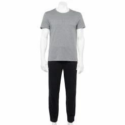 Men's Sonoma Goods For Life® Supersoft Modern-Fit Crewneck Tee & Open-Bottom Pants Pajama Set 12 Men's Sonoma Goods For Life® Supersoft Modern-Fit Crewneck Tee & Open-Bottom Pants Pajama Set -Sonoma Goods For Life Shop 5012839 Titanium Heather