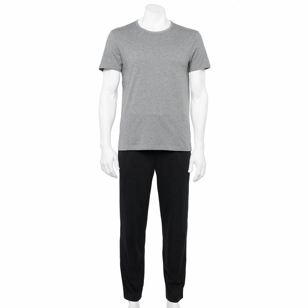 Men's Sonoma Goods For Life® Supersoft Modern-Fit Crewneck Tee & Open-Bottom Pants Pajama Set 5 Men's Sonoma Goods For Life® Supersoft Modern-Fit Crewneck Tee & Open-Bottom Pants Pajama Set - Image 3