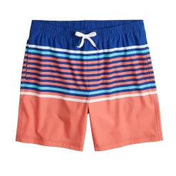 Men's Sonoma Goods For Life® Compression Lined Swim Trunks -Sonoma Goods For Life Shop 5036572 Coral Stripe