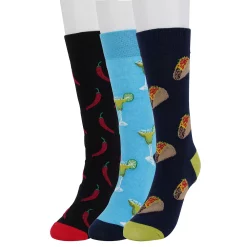 Men's Sonoma Goods For Life® 3-pack Mixed Novelty Socks -Sonoma Goods For Life Shop 5166829 Fiesta
