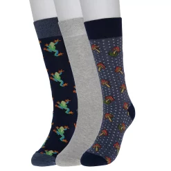 Men's Sonoma Goods For Life® 3-pack Mixed Novelty Socks -Sonoma Goods For Life Shop 5166829 Forest Floor