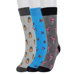 Men's Sonoma Goods For Life® 3-pack Mixed Novelty Socks -Sonoma Goods For Life Shop 5166829 Tropical