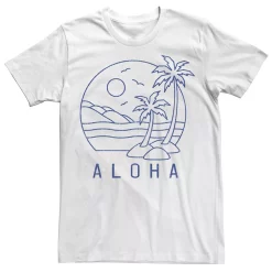 Men's Sonoma Goods For Life® Aloha Palm Tree Beach Line Art Portrait Tee