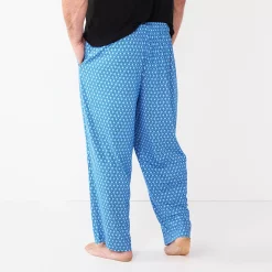 Big & Tall Sonoma Goods For Life® Seriously Soft Relaxed-Fit Sleep Pants -Sonoma Goods For Life Shop 5241547 Blue Cube Geo ALT