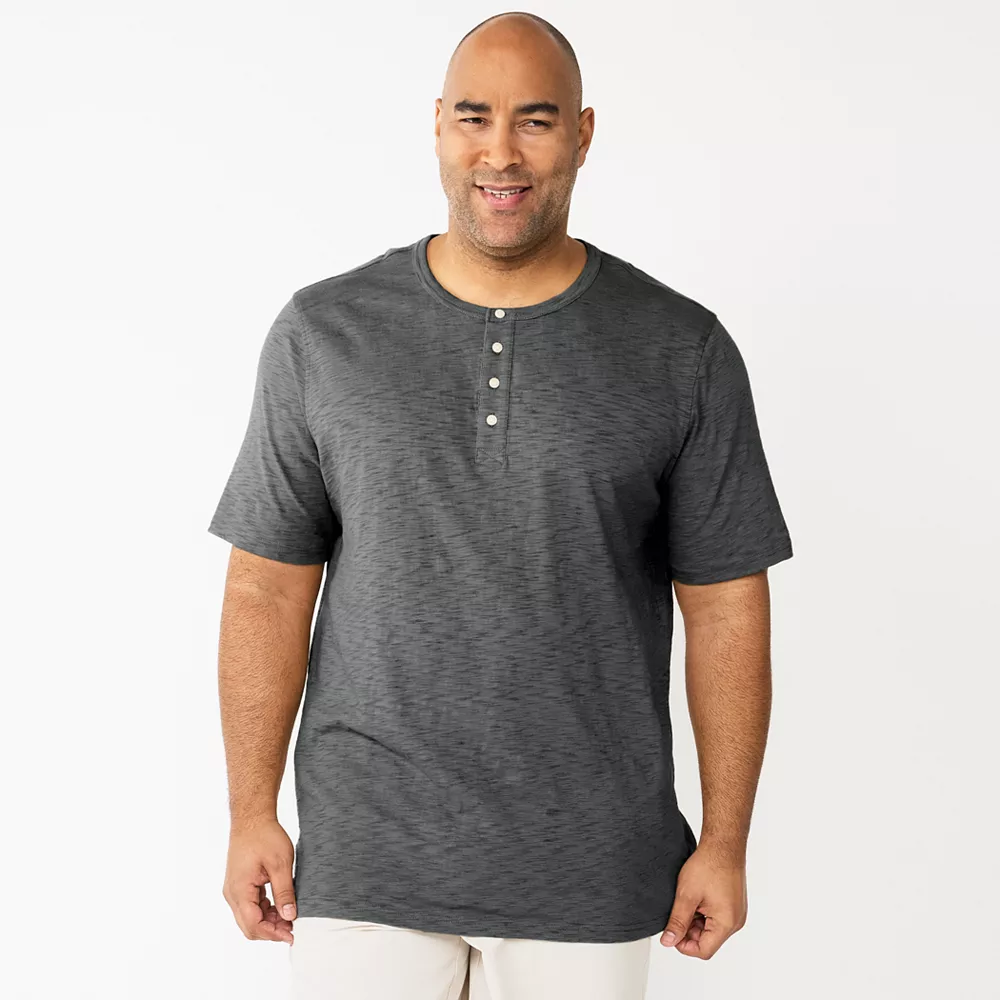 Big & Tall Sonoma Goods For Life® Classic-Fit Henley - Image 10