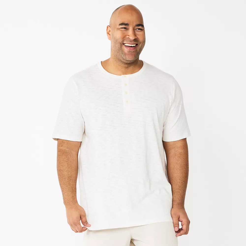 Big & Tall Sonoma Goods For Life® Classic-Fit Henley - Image 6