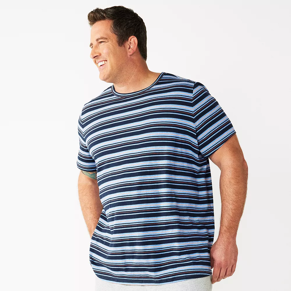 Big & Tall Sonoma Goods For Life® Crewneck Tee & Sleep Shorts Set - Image 2