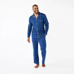 Men's Sonoma Goods For Life® Plaid Knit 2-Piece Pajama Set