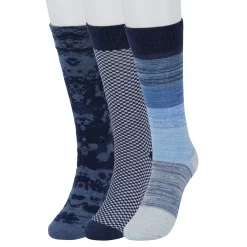 Men's Sonoma Goods For Life® 3-pack Patterned Dress Socks -Sonoma Goods For Life Shop 5302030 Blue Gray Navy