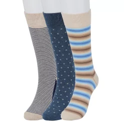 Men's Sonoma Goods For Life® 3-pack Patterned Dress Socks -Sonoma Goods For Life Shop 5302030 Brown Khaki Blue