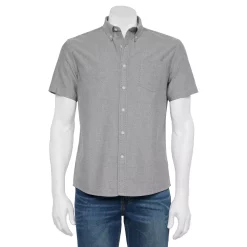 Men's Sonoma Goods For Life® Perfect Length Button-Down Shirt -Sonoma Goods For Life Shop 5358425 Gray