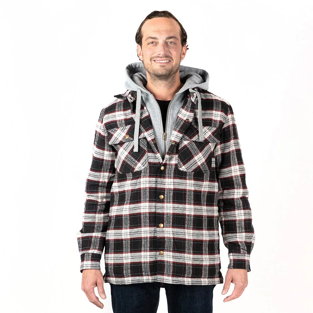 Men's Sonoma Goods For Life® Flannel Hooded Shirt Jacket - Image 2