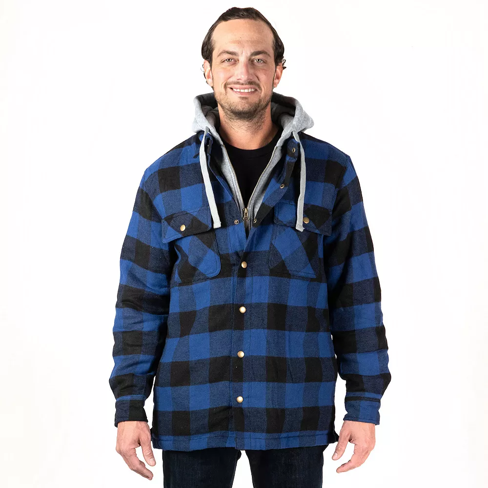 Men's Sonoma Goods For Life® Flannel Hooded Shirt Jacket