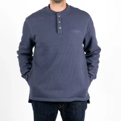 Men's Sonoma Goods For Life® Faux-Sherpa Lined Thermal Henley -Sonoma Goods For Life Shop 5470845 Blue