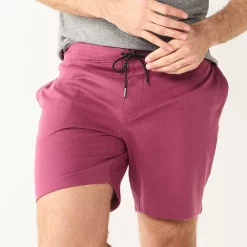Men's Sonoma Goods For Life® 7" Flex-Wear Knit Jogger Shorts -Sonoma Goods For Life Shop 5523380 Mauve