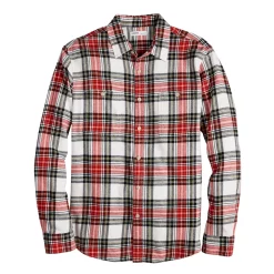 Men's Sonoma Goods For Life® Flannel Button-Down Shirt -Sonoma Goods For Life Shop 5624605 Red Multi Plaid