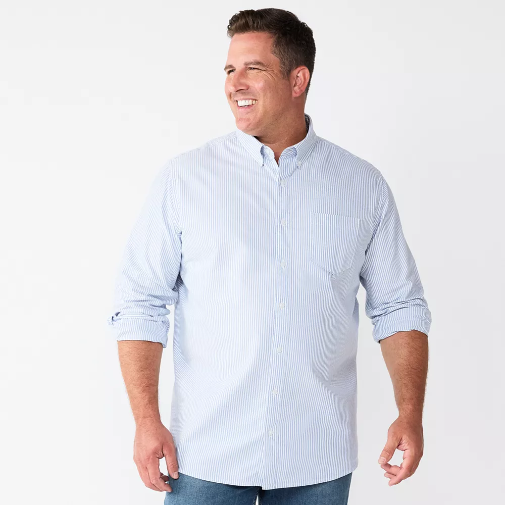 Big & Tall Sonoma Goods For Life® Perfect Length Button-Down Shirt - Image 2