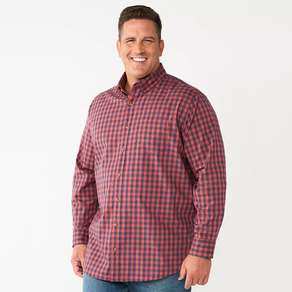 Big & Tall Sonoma Goods For Life® Perfect Length Button-Down Shirt - Image 6