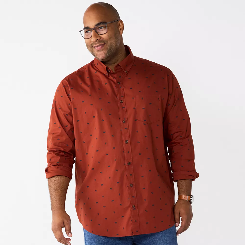 Big & Tall Sonoma Goods For Life® Perfect Length Button-Down Shirt - Image 11