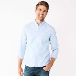 Men's Sonoma Goods For Life® Slim Perfect-Length Button-Down Shirt 12 Men's Sonoma Goods For Life® Slim Perfect-Length Button-Down Shirt -Sonoma Goods For Life Shop 5642086 Blue Oxford
