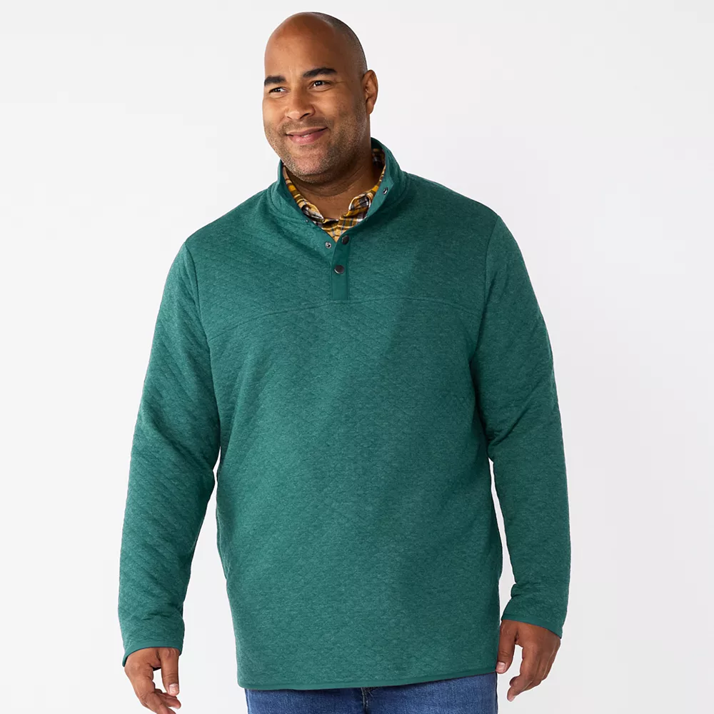 Big & Tall Sonoma Goods For Life® Quilted Quarter-Snap Top 4 Big & Tall Sonoma Goods For Life® Quilted Quarter-Snap Top - Image 2