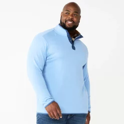 Big & Tall Sonoma Goods For Life® Quilted Quarter-Snap Top 10 Big & Tall Sonoma Goods For Life® Quilted Quarter-Snap Top -Sonoma Goods For Life Shop 5646708 Light Blue