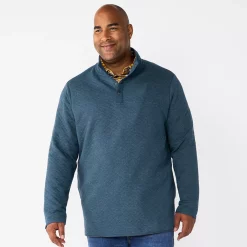 Big & Tall Sonoma Goods For Life® Quilted Quarter-Snap Top 12 Big & Tall Sonoma Goods For Life® Quilted Quarter-Snap Top -Sonoma Goods For Life Shop 5646708 Navy