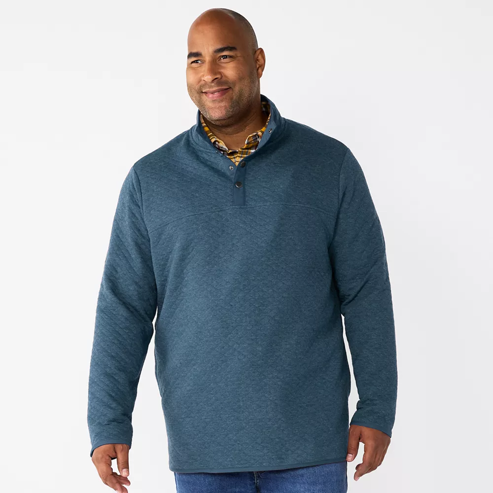 Big & Tall Sonoma Goods For Life® Quilted Quarter-Snap Top 7 Big & Tall Sonoma Goods For Life® Quilted Quarter-Snap Top - Image 5