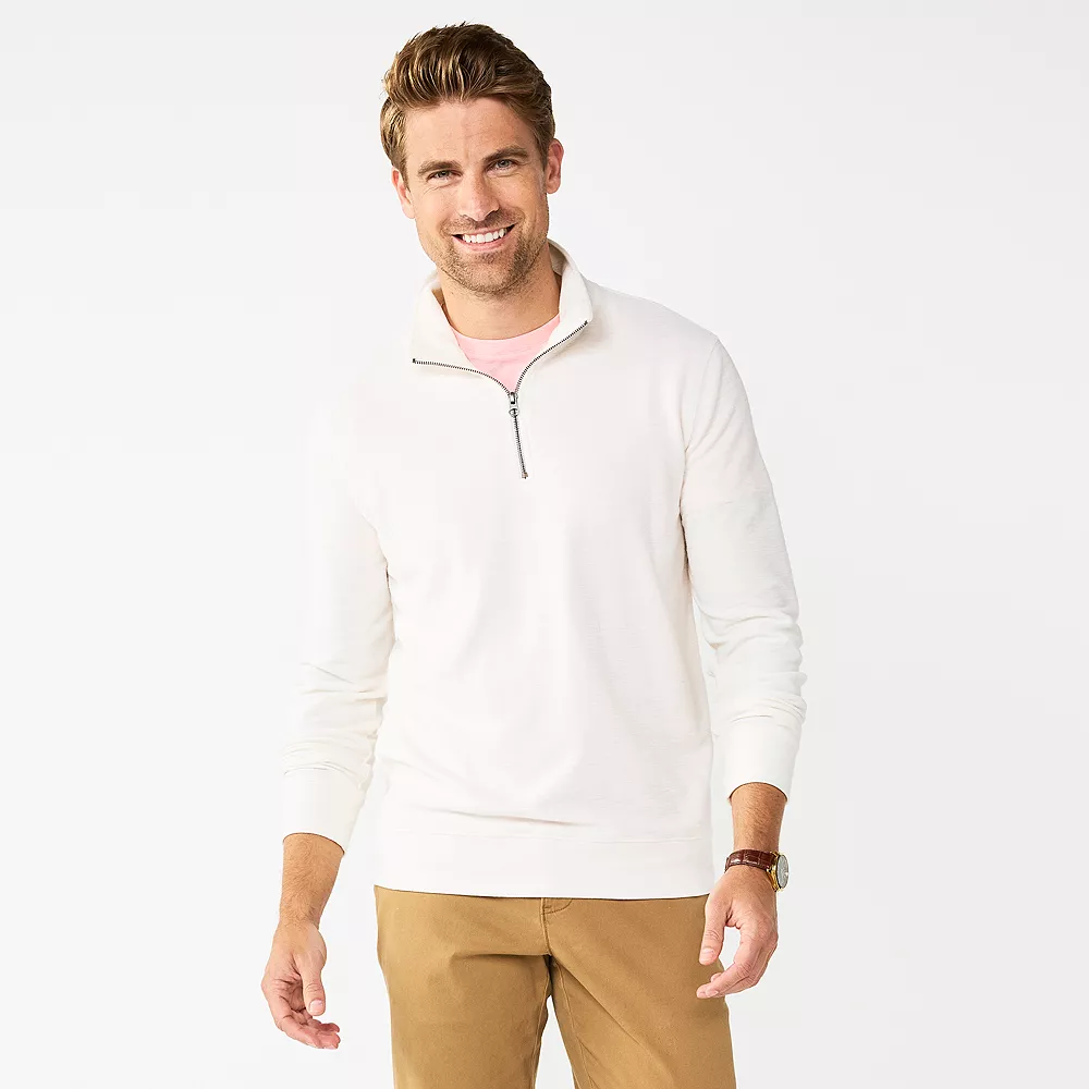 Men's Sonoma Goods For Life® Double-Knit Quarter-Zip Top - Image 2