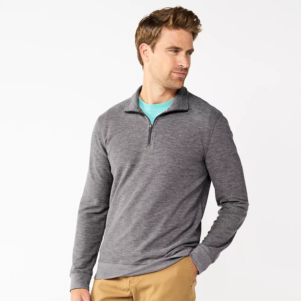 Men's Sonoma Goods For Life® Double-Knit Quarter-Zip Top - Image 5