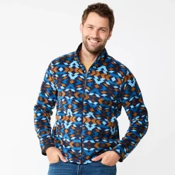 Men's Sonoma Goods For Life® Polar-Fleece Full-Zip Jacket -Sonoma Goods For Life Shop 5667569 Blue Multi