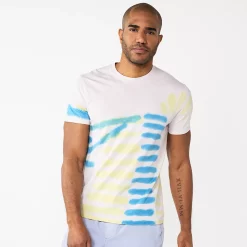 Men's Sonoma Goods For Life® Crewneck Tee -Sonoma Goods For Life Shop 5825267 Yellow Pink Dye