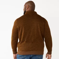 Big & Tall Sonoma Goods For Life® Full-Zip Fleece Sweater -Sonoma Goods For Life Shop 5830782 ALT