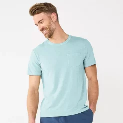 Men's Sonoma Goods For Life® Mineral Dye Pocket Tee -Sonoma Goods For Life Shop 5953519 Light Blue